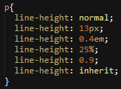 Propriété line-height