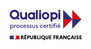 Label Qualiopi attestant le respect des critères de qualité définis par la République Française